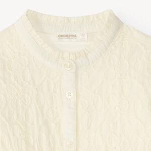 Meisjes blouse met lange mouwen en fantasie borduursels 