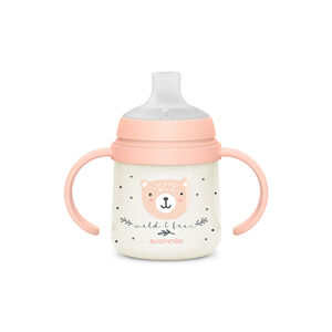 Biberon à anses 150ml Wild&Free jour/nuit rose 