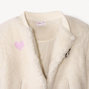 Fleecevest met teddyhals en Minnie Disney-badge voor meisjes 