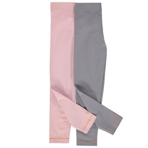 Set van 2 unis leggings met stiksels voor meisjes 