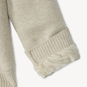 Trui met jacquardpatroon en fluweelvoering voor meisjes 