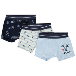 Lot de 3 boxers motifs palmiers pour garçon 