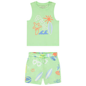Ensemble débardeur + short print plage pour bébé garçon  