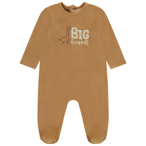 Pyjama van fluweel met fantasieprint voor baby jongen 