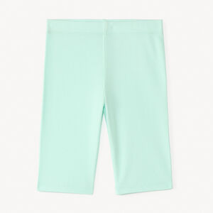 Caleçon cycliste uni in geribbelde stof voor meisjes 