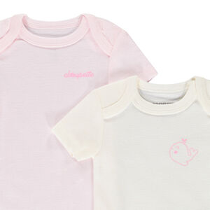 Lot de 5 bodies manches courtes printés pour bébé fille 