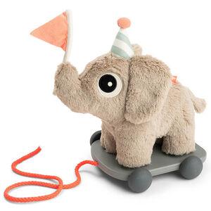 Peluche 2-en-1 jouet à tirer Elphee Sable 