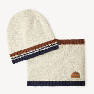 Set bonnet et snood garçon doublé en velours 