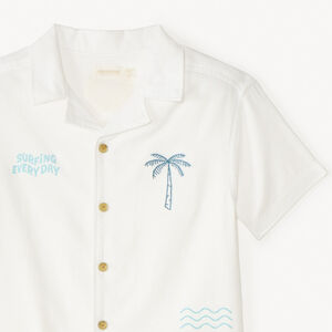 Chemise manches courtes broderie surfeur pour garçon 
