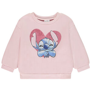 Sweat oversize print pailleté Stitch Disney pour bébé fille 