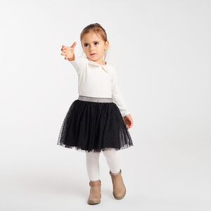 Lange mouwen 2-in-1 effect jurk voor babymeisjes 