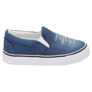 Lage sneakers van stof met used effect van 28 tot 38 