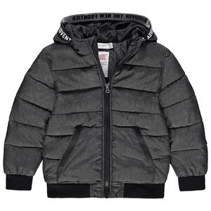 Doudoune matelassée chinée doublée micropolaire pour enfant garçon 