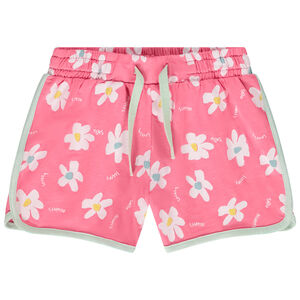 Short in jersey met fantasieprint voor meisjes 