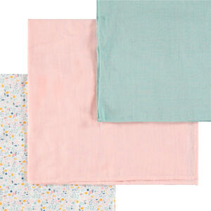 Set de 3 langes en coton à motifs animaux de la forêt 