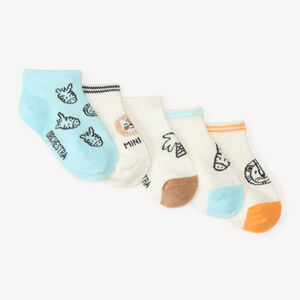 Set van 5 sokken met savanneprint voor jongensbaby's 