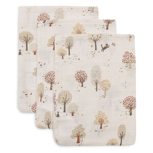  Gant de toilette gaze de coton Tiny Park 3pcs 