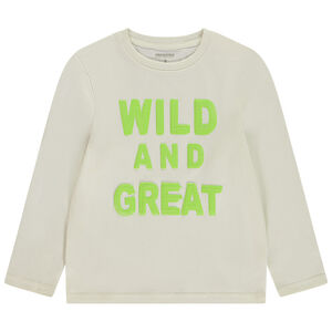 T-shirt manches longues à puff print texturé pour garçon 