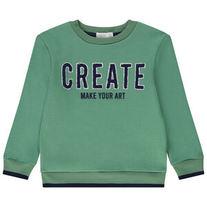 Sweatshirt in fleece met fantasieprint voor jongens 