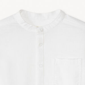 Chemise manches longues à col mao garçon 
