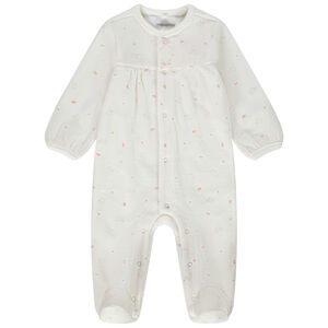 Dors-bien en velours imprimé fantaisie pour bébé fille 