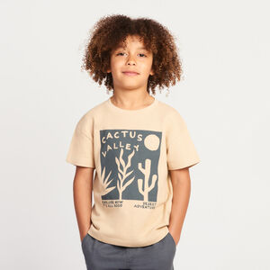 T-shirt met korte mouwen en cactusprint voor jongens 