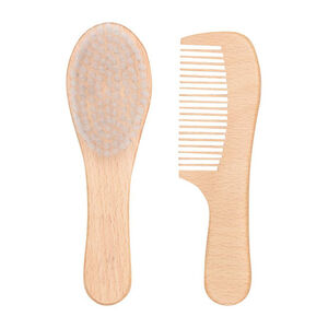 Set Brosse et Peigne Bois Hêtre 