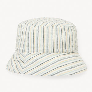 Gestreepte canvas hoed voor jongens 