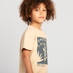 T-shirt met korte mouwen en cactusprint voor jongens 