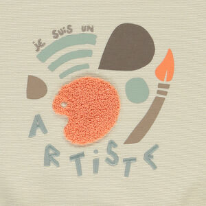 Oversize Fleece Sweat met Verfpatroon voor Babyjongen 