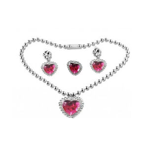 Parure de bijoux princesse cœur pour déguisement 