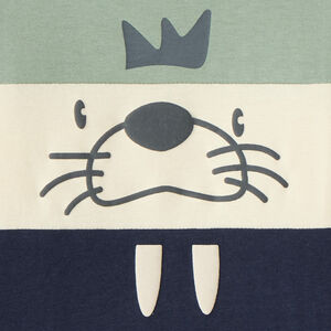Langarm T-shirt voor babyjongen met speelse print 