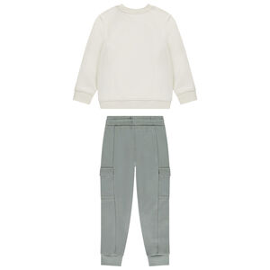 Jogging fleece met surfprint voor jongen 