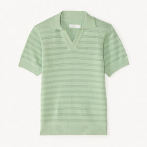 Korte mouw polo met gebreid ajour voor jongens 