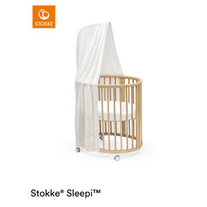 Wieg Sleepi Mini V3 met vergrendelbare zwenkwielen en in hoogte verstelbaar Natural 