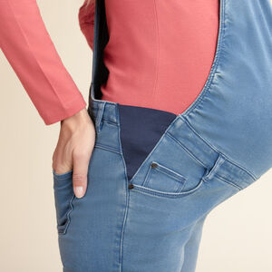 Salopette de grossesse longue en denim 
