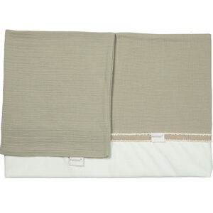 Drap + taie berceau 70x100cm Avocado 