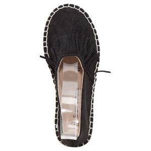 Espadrilles effet daim avec franges 