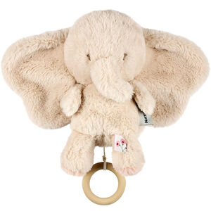 Muziekknuffel olifant - Fluweel - Fanfan - Zand - 24 cm 