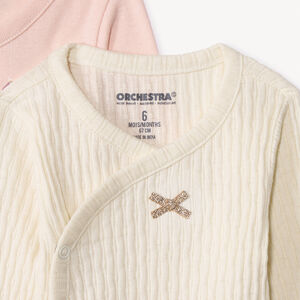 Set van 5 bodies met lange mouwen en hertenprint voor meisjes met verschillende sluitingen per leeftijdsgroep 