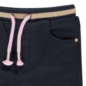 Broek van canvas met moltonlook voor babymeisjes 