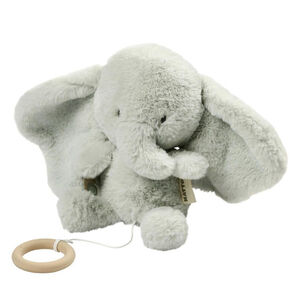Peluche musicale Éléphant 30cm Vert Tilleul 