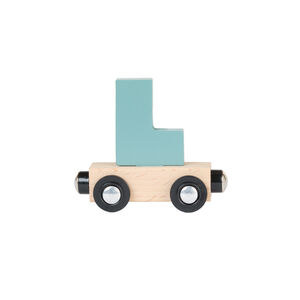 Houten "L" wagen - groen 