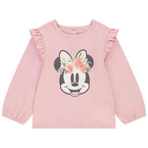 Langarm T-shirt met 3D bloemen Minnie Disney voor babymeisjes 