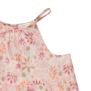 Robe longue volantée imprimé floral pour fille 