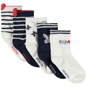 Set van 5 paren van fantasie sokken voor baby meisjes 