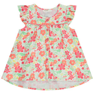 Tunique manches courtes imprimé floral pour fille 