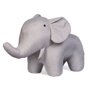 Grande peluche Éléphant 48cm Lin Gris 