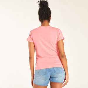 Korte mouw zwangerschapst-shirt met effen ribbelstof en plooien 