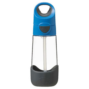 Gourde Tritan avec paille silicone pour enfants 450ml Bleu 